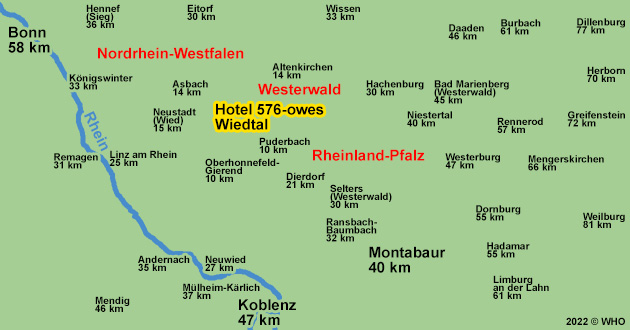 Urlaub im Westerwald RLP. Kurzurlaub mit Wellness in Oberlahr, zwischen Altenkirchen, Neuwied, Hamm (Sieg), Siegburg, Knigswinter am Rhein und Bonn.